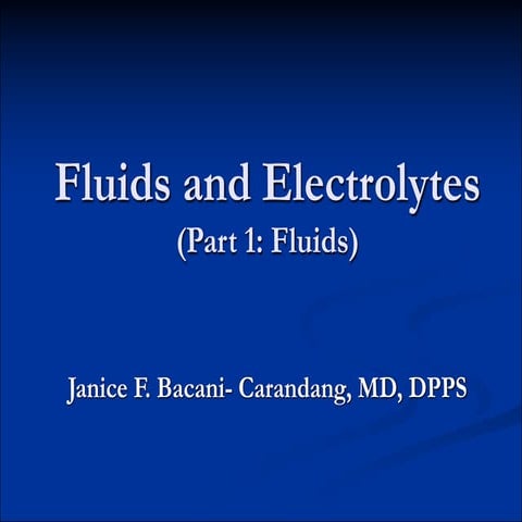 Fluid Electrolytes 1 Internal Medicine Pdf