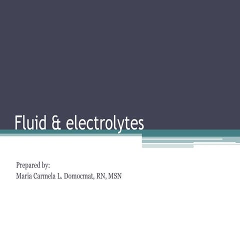 Fluid & electrolytes cld part 1