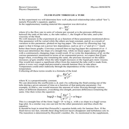 Fluid mechanics Lab Report | PDF