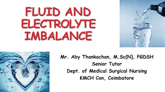 Fluid and electrolyte balance | PPT