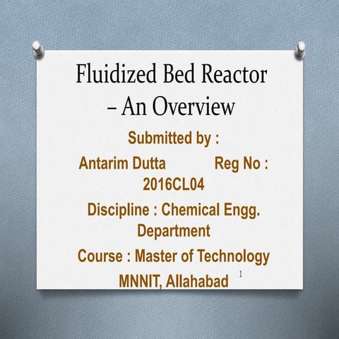 Fluidized bed reactor – an overview