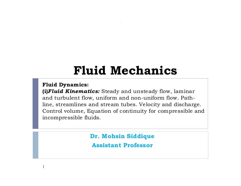 Fluid Kinematics Examples