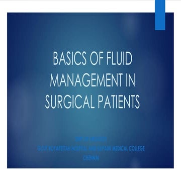Fluid  management in surgical patients