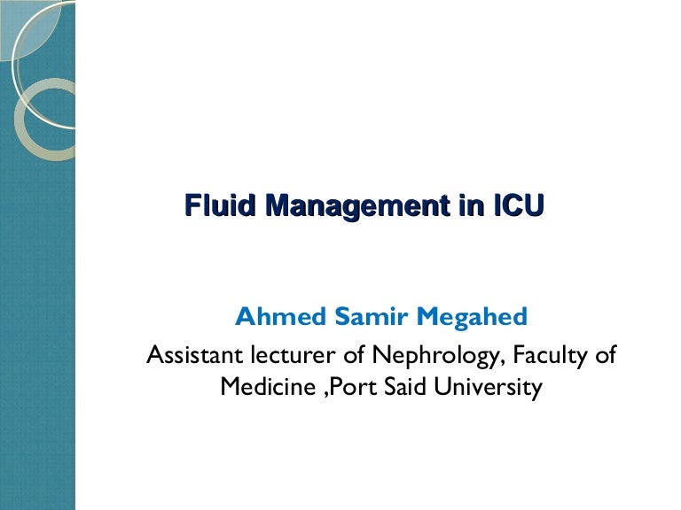Fluid management in ICU