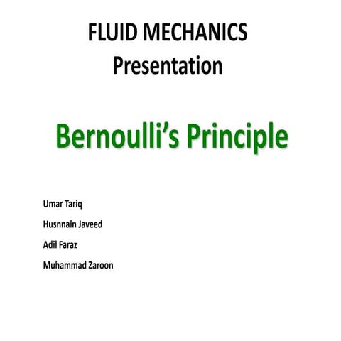 Bernoulli's Principle