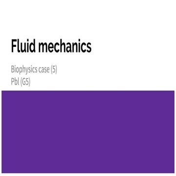 Fluid mechanics 