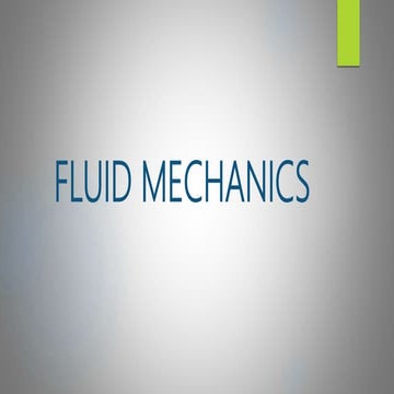 Fluid mechanic | PPTX
