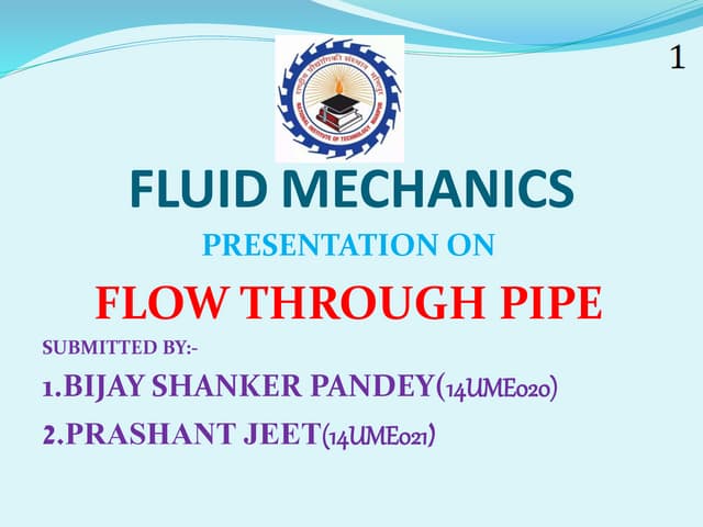 flow in pipe series and parallel | PPTX