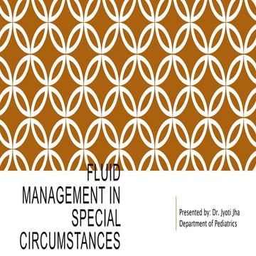 Fluid management in Pediatrics