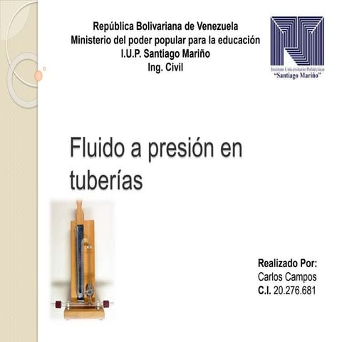 Fluido a presión en tuberías