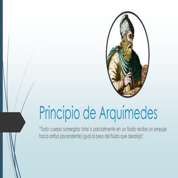 Fuerza de empuje de los fluidos 