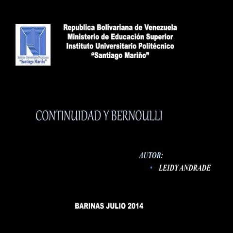 Fluidos en movimiento y ecuación de bernoulli