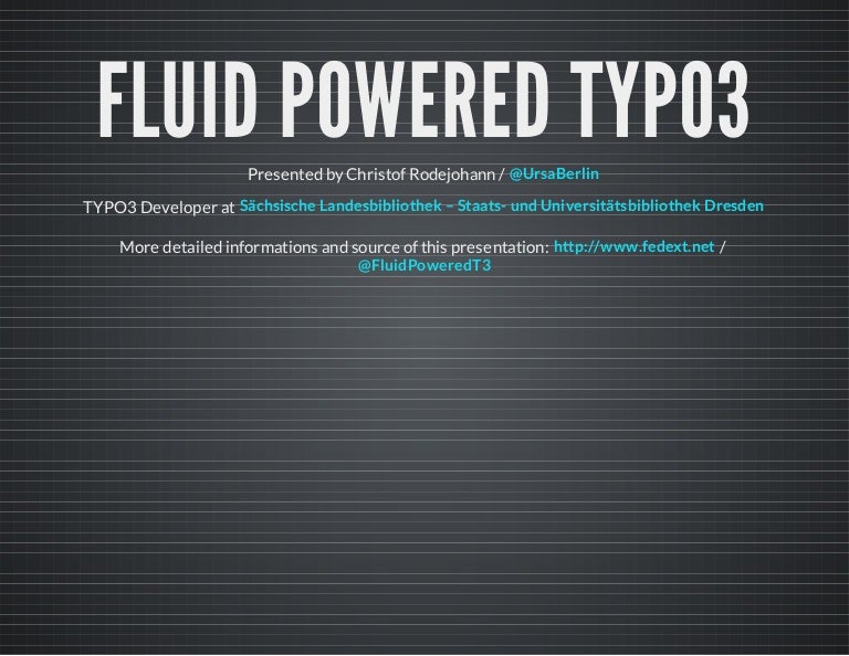 Fluid powered TYPO3
