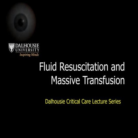 Fluid Resuscitation And Massive Transfusion