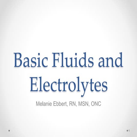 Fluids And Electrolytes 2016 Pptx Pptx