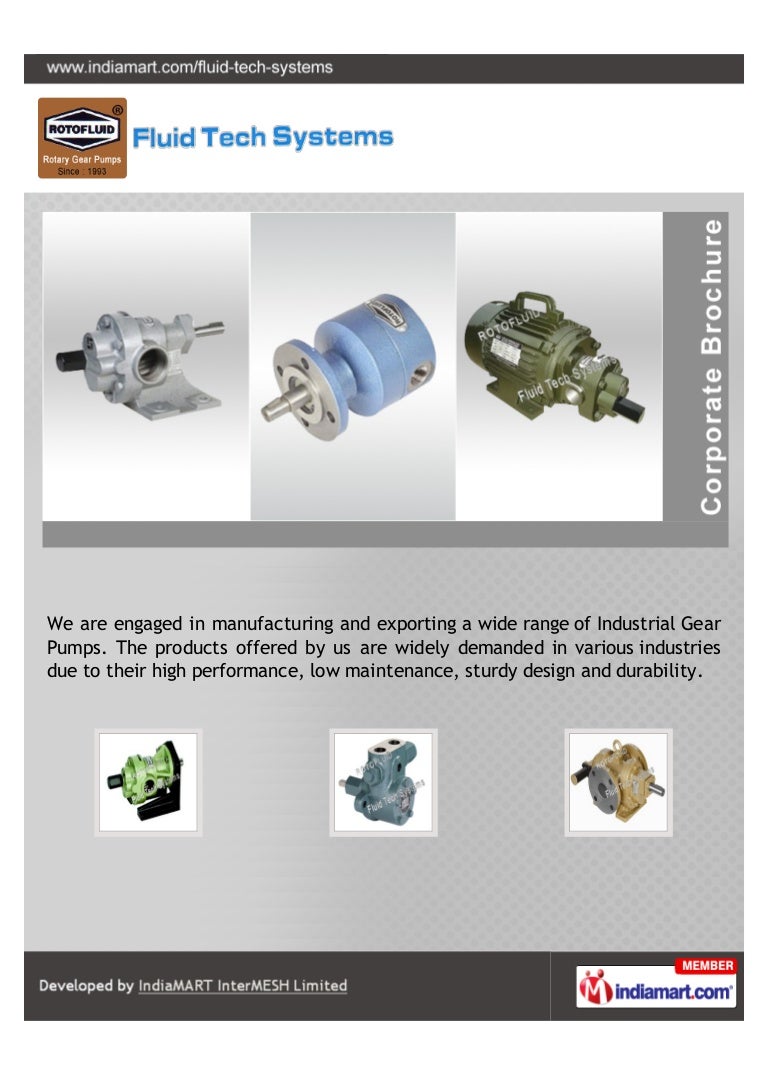 Fluid Tech Systems, Ahmedabad, Gear Pump