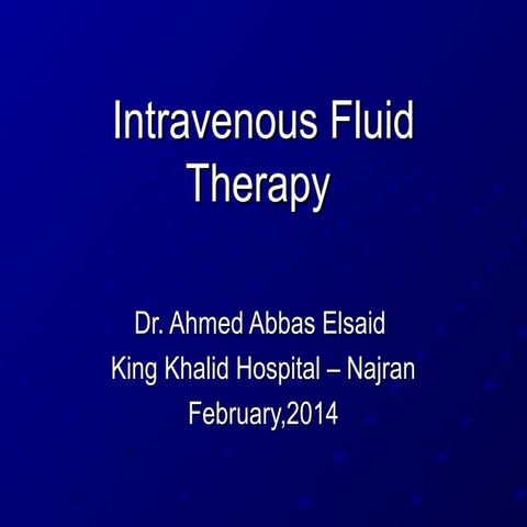 Fluid therapy