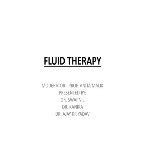Fluid therapy