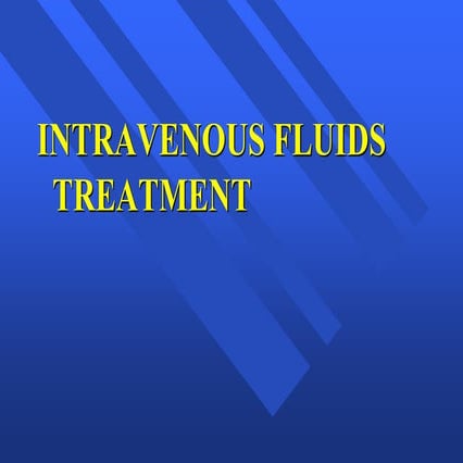 Fluid therapy