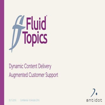 Fluid Topics IIXASOFT User Conference 2016 Presentation