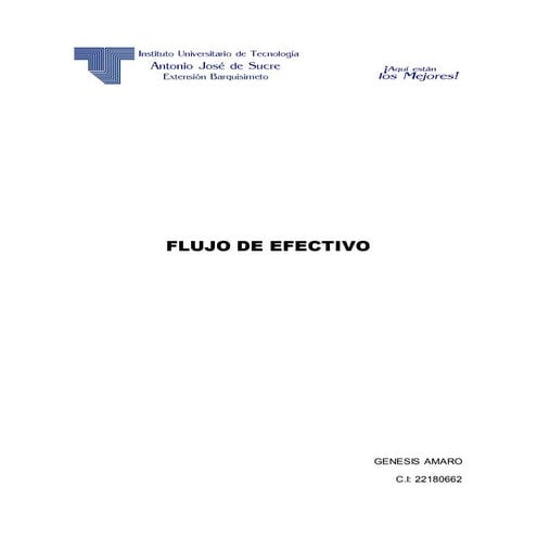 Flujo de efectivo