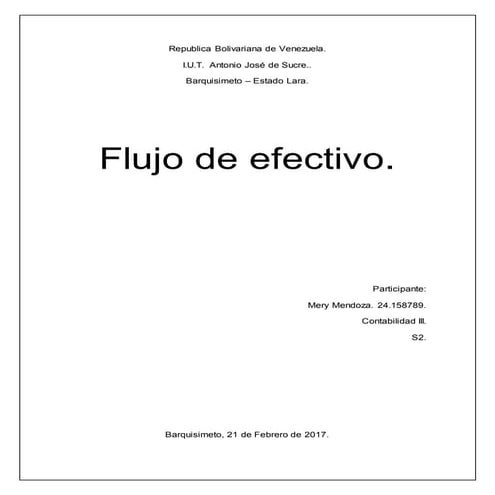 Flujo de efectivo