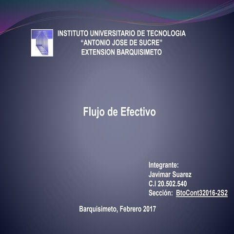 Flujo de efectivo