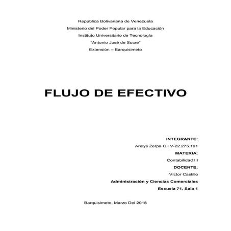 Flujo de efectivo