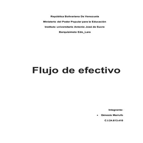 Flujo de efectivo gene contabilidad