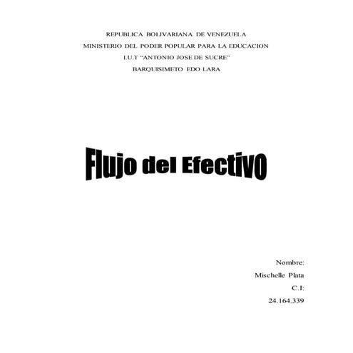 Flujo del efectivo