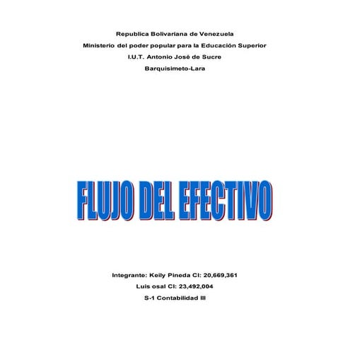 Flujo del efectivo