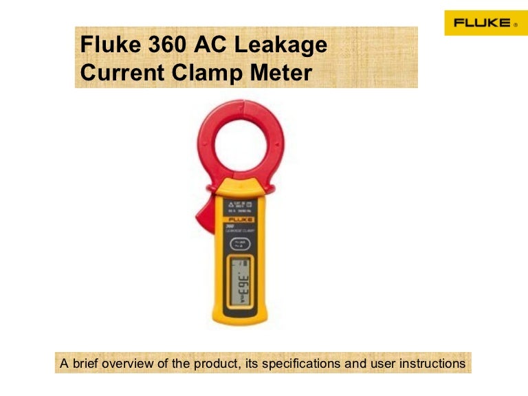 FlukeIndia360ClampMeter