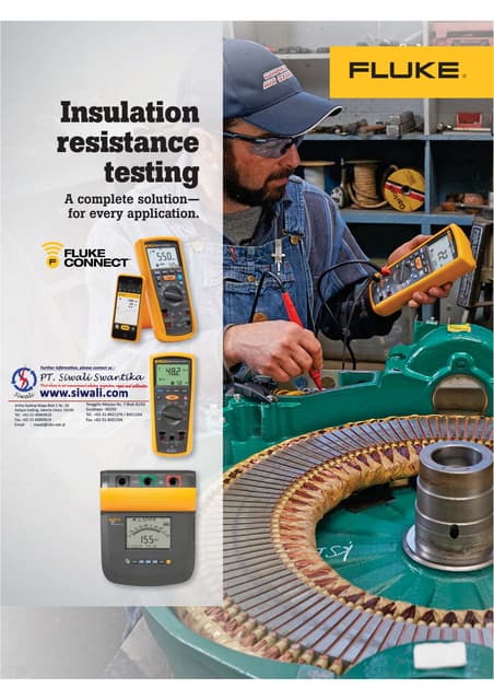 Brosur Fluke Insulation Resistance Testing. Hubungi PT. Siwali Swantika 021-4...