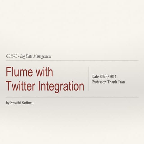 Flume with Twitter Integration