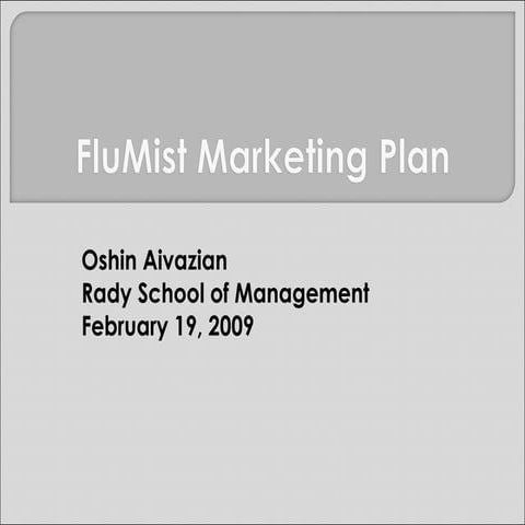 FluMist - Biotech Marketing | PPT