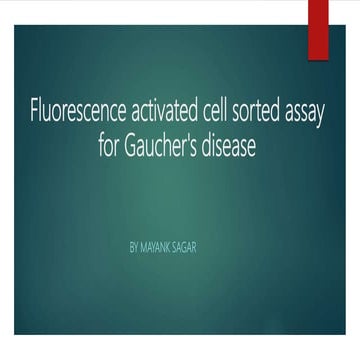 Fluorescence activated cell sorted assay for Gaucher's disease
