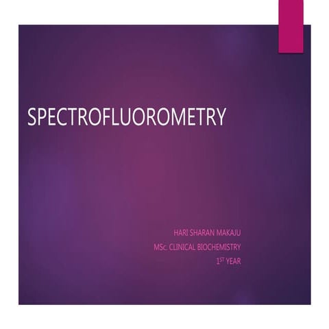 Fluorescence spectrometry