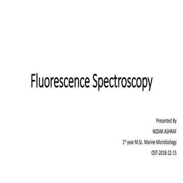 Fluorescence Spectroscopy