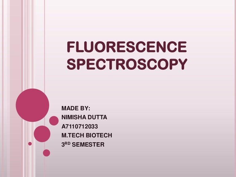 Fluorescence spectroscopy
