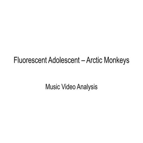 Fluorescent adolescent – arctic monkeys