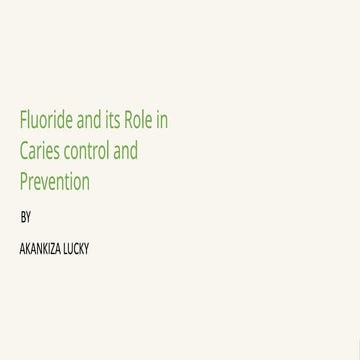 Fluorides | PPT