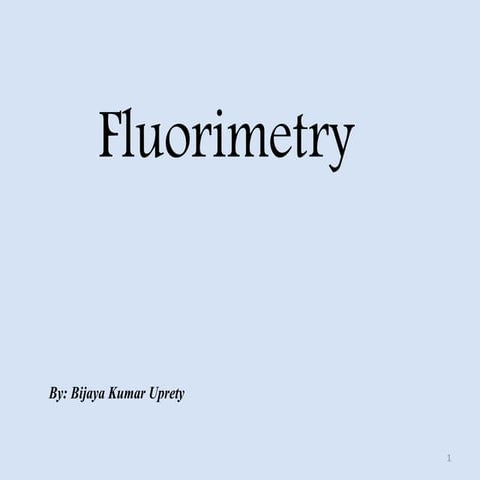 Fluorimetry