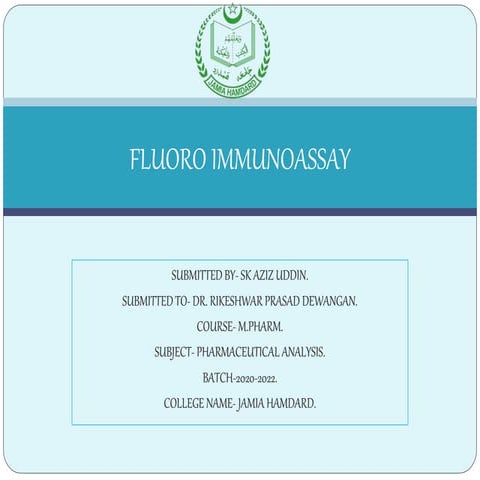 Fluoro immunoassay ppt
