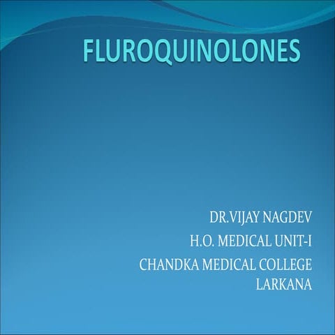 Fluoroquinolones 