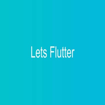 Flutter Intro