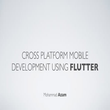 Flutter Presentation Houston TechFest 2019
