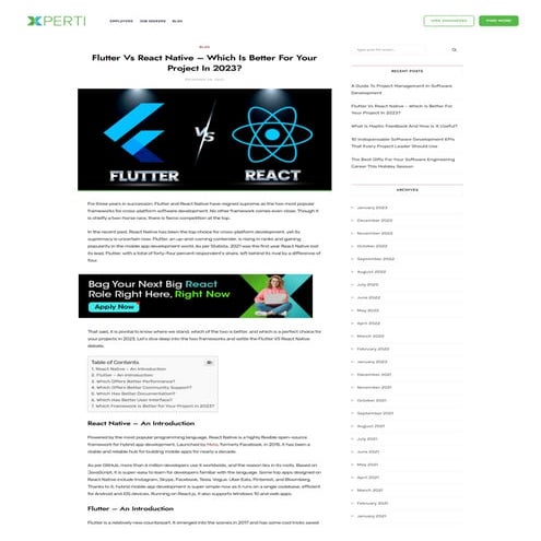 Flutter Vs React Native – Which Is Better For Your Project In 2023? | PDF
