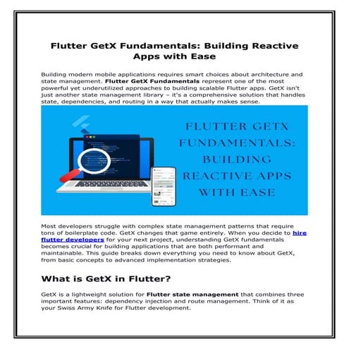 Flutter GetX Fundamentals  Building Reactive Apps with Ease.pdf