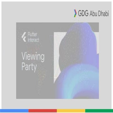 Flutter Interact Viewing Party - GDG, Abu dhabi