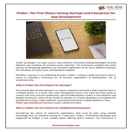 Flutter The First Choice Among Startups and Enterprises for App Development.pdf